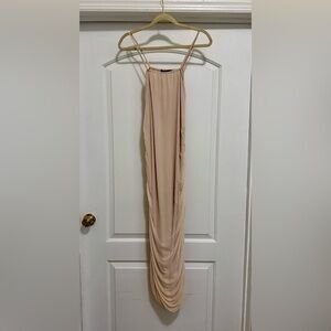 Blush Draped Midi Dress NWT
